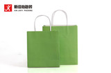 茶叶手提袋纯色手提袋礼品袋绿色牛皮纸袋礼品定制手提袋佳怡包装