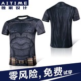 蝙蝠侠T恤 男短袖 2016蝙蝠侠大战超T恤圆领DC动漫周边包邮AiTime