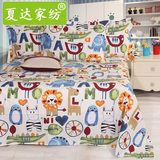 夏季老粗布床单单件纯棉加厚帆布被单儿童卡通双人1.5米1.8m2.0床