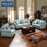 美式乡村家具可拆洗布艺沙发组合客厅休闲家具可定制小户型沙发