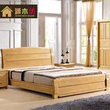 中式加厚全实木床榉木床婚床1.5/1.8米特价厂家直销单双人床家具