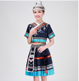 新款苗族舞蹈服布依族壮族服装土家族彝族演出服少数民族舞蹈服女