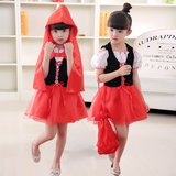 万圣节儿童服装女童迪士尼小红帽cosplay化妆舞会装扮演出服表演