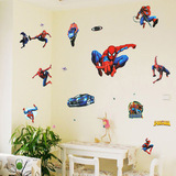 宝宝幼儿园墙贴装饰卡通蜘蛛侠儿童房墙壁贴纸创意男孩房间墙贴画