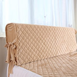 床头罩公主风1.5m1.8m床布艺欧式纯色简约现代拆洗夹棉清新保护套