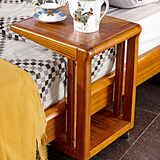现代中式全实木床边几沙发边几边桌可移动电脑桌电话桌小茶几方几