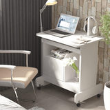 小户型可移动白色电脑桌台式家用笔记本简约宜家现代简易桌子70cm