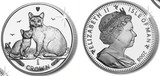 马恩岛 2008年 世界名猫系列 英国波米拉猫 1克朗纪念币
