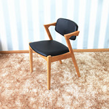 一木坊全实木餐椅北欧简约创意白橡木餐椅环保舒适餐厅实木餐椅