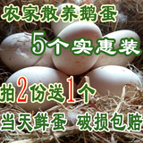 农家散养新鲜鹅蛋5枚装免正宗处子孕妇去胎毒纯天然土草鹅蛋当天