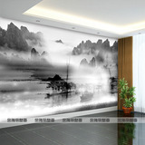 古典中国风水墨山水大型壁纸个性客厅电视书房中式背景墙壁画墙纸