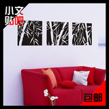 竹子电视沙发背景墙无画框贴纸个性创意墙贴客厅餐厅墙面装饰画