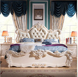 欧慕轩　欧式床双人主卧大床 法式真皮床 2米2.2米结婚床 公主床