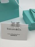 香港代购正品Tiffany蒂芙尼925纯银镶钻迷你女士耳钉生日礼物