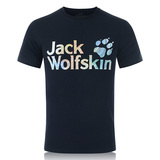 专柜正品jack Wolfskin狼爪短袖情侣男士圆领纯棉半袖T恤 C500054