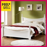 韩式小户型象牙白儿童床宜家简约床带床垫1.2米1.5米单人双人床