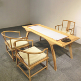 禅意新中式书桌仿古禅意实木画案写字桌水曲柳新中式茶桌实木家具