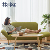 布艺沙发木质可拆洗折叠中式全实木沙发小户型住宅家具沙发床简易
