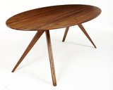 实木餐桌 1.6 1.8米 圆桌面会议桌 设计师简约现代美式
