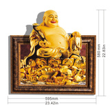 促销3D中国风立体墙贴客厅卧室壁纸酒店3D装饰壁画3D年画黄金新款