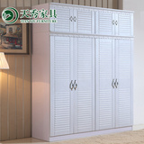 简约欧式小户型组装式板式衣橱卧室整体实木质二三四门简易白衣柜