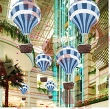 商场中庭热气球吊饰 购物中心展厅布置 热气球装饰