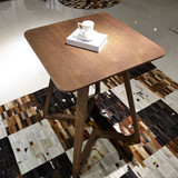 小户型餐桌现代简约实木方桌简易休闲咖啡桌正方形洽谈桌个性边几