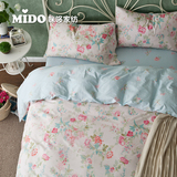 韩式田园碎花被套床单床上四件套全棉纯棉1.8m床上用品2.0m床双人
