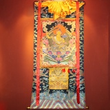 藏传佛教用品尼泊尔进口棉布精品 刺绣文殊菩萨利师 唐卡佛像1.7m