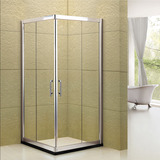 上海简易正方形型淋浴房移门式全钢化玻璃卫生间浴屏沐浴房定制