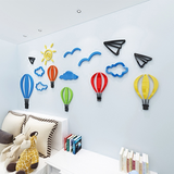 80饰家 热气球亚克力立体墙贴3D贴画卡通图案儿童房卧室墙壁装饰
