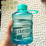 韩国创意个性水瓶饮水机水桶塑料水杯子学生水壶便携随手杯男女夏