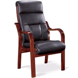 直销实木高档会议椅 高靠背办公椅子 皮质凳子 固定扶手椅子