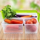 爱安贝冰箱果蔬保鲜盒食品收纳储物盒子果蔬盒塑料透明带盖长方形