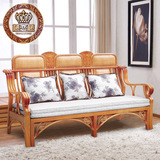客厅藤沙发床多功能可折叠双人沙发1.2 推拉床实木单人伸缩床两用