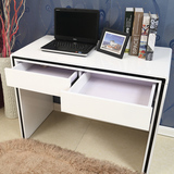 白色烤漆笔记本电脑桌台式家用现代简约办公小书桌写字台学习桌子
