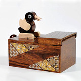 日本箱根名产 寄木细工 牙签鸟 传统手工艺品 正品现货