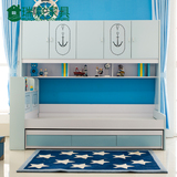 简约多功能儿童卧室家具组合儿童套房男孩女孩双层床带储物架书桌