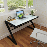 定制 简易电脑桌简约创意Z型钢化玻璃电脑桌台式家用笔记本办公桌