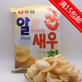韩国进口农心鲜虾片休闲食品膨化虾味薯片零食68g