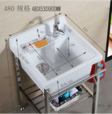 陶瓷洗衣盆阳台带搓板不锈钢洗衣槽洗衣池506070CM小组合卫生间