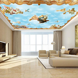 帝宜佳大型无缝定制壁画 客厅卧室天花板顶 蓝天白云宗教欧式天顶