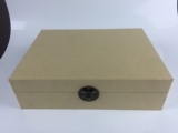 高档复古锁具翻盖礼盒牛皮纸盒定制订做专业定制牛皮纸盒硬纸盒