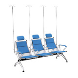 电镀输液椅 候诊室医用点滴输液椅 三人位排椅