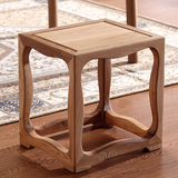 老榆木中式古典休闲小凳子原木色沙发椅换鞋凳子方形小凳子