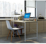特价现代简约台式电脑桌简易书架书桌组合白色烤漆创意家具热卖