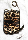 西雅图代购 现货正品维多利亚的秘密豹纹化妆包+里衬+金色包链