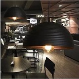 现代吊灯创意个性简约餐厅吧台单头半圆复古风工业咖啡厅灯罩北欧