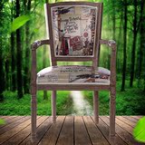 欧式复古餐椅休闲椅实木椅子现代简约靠背椅书桌椅子创意影楼椅