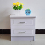 床头柜组装卧室简约现代白色储物柜边柜烤漆欧式简易宜家特价实木